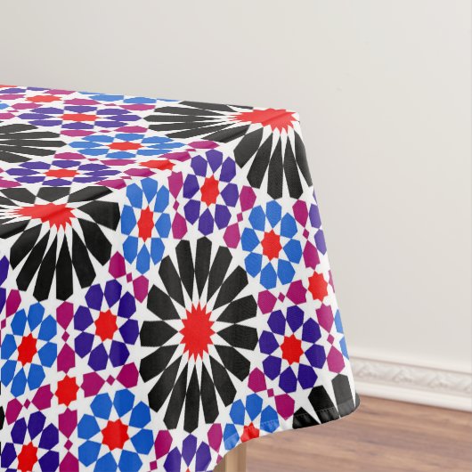 Mosaic Legacy: Andalusian Moroccan Zellige Art Tischdecke (Beispiel)