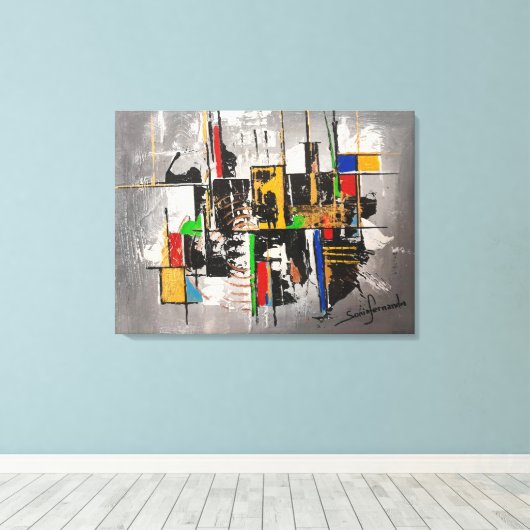 Mosaic Leinwanddruck (Insitu (Holzboden))