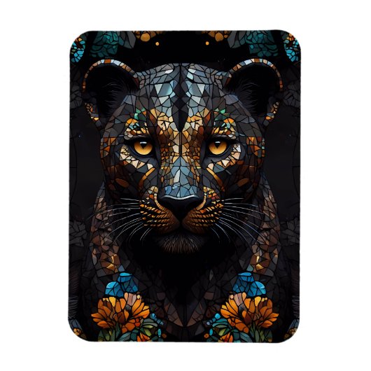 Mosaic Leopard Majesty Magnet (Vertikal)