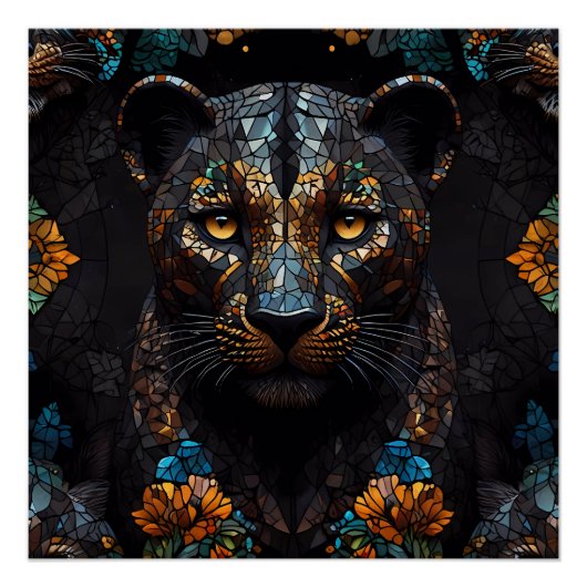 Mosaic Leopard Majesty Poster (Vorderseite)