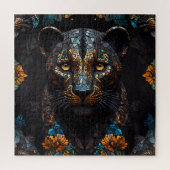 Mosaic Leopard Majesty Puzzle (Vertikal)