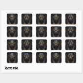 Mosaic Leopard Majesty Quadratischer Aufkleber (Blatt)