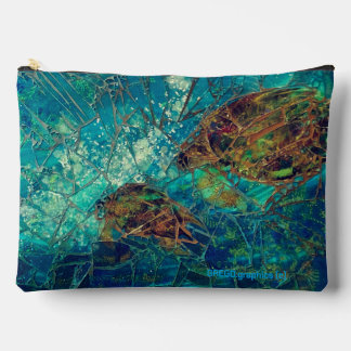 Mosaic Lg Zippered_Bag Turtles Indigenosity Acces Zubehörtasche