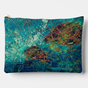 Mosaic Lg Zippered_Bag Turtles Indigenosity Acces Zubehörtasche