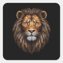 Mosaic Lion Portrait Glaseffektdesigner
