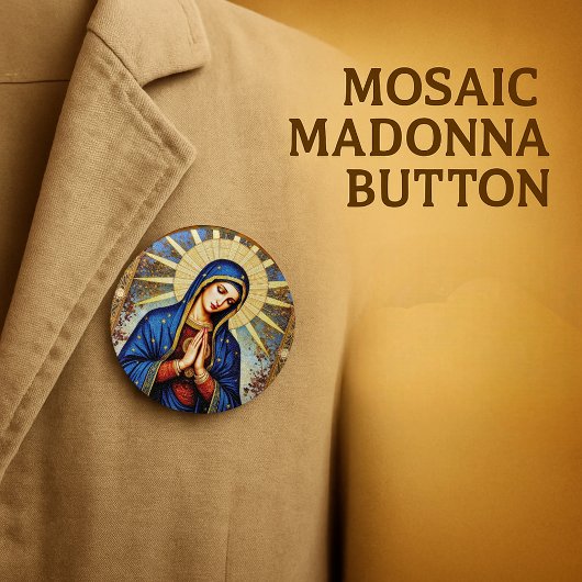 Mosaic Madonna Button