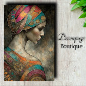 Mosaic Maiden Decoupage Seidenpapier