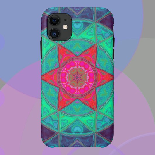 Mosaic Mandala Blue Green und Red Case-Mate iPhone Hülle