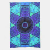 Mosaic Mandala Blue und Lila Geschirrtuch (Vertikal)