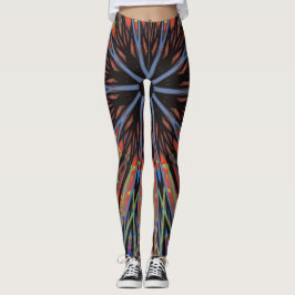 Mosaic Mandala Blue und Lila Leggings