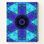 Mosaic Mandala Blue und Lila Notizblock (Rückseite)