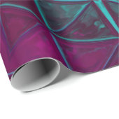 Mosaic Mandala Blume Blau und Lila Geschenkpapier (Rolleneckpunkt)