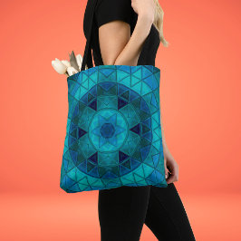 Mosaic Mandala Blume Blue Tasche