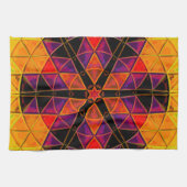 Mosaic Mandala Blume Rot Lila und Orange Geschirrtuch (Horizontal)