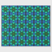 Mosaic Mandala Green und Blue Geschenkpapier (Flach)