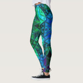 Mosaic Mandala Green und Blue Leggings (Links)