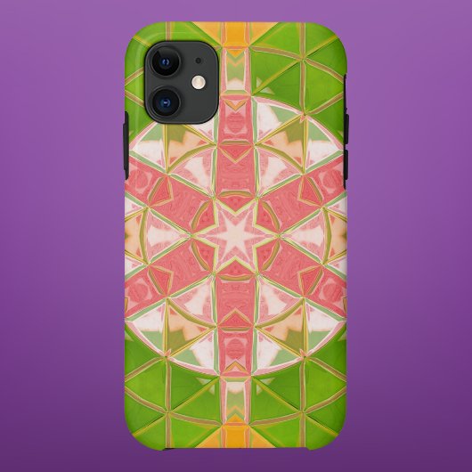 Mosaic Mandala Orange Green und Pink Case-Mate iPhone Hülle