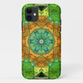 Mosaic Mandala Orange und Green Case-Mate iPhone Hülle (Rückseite)