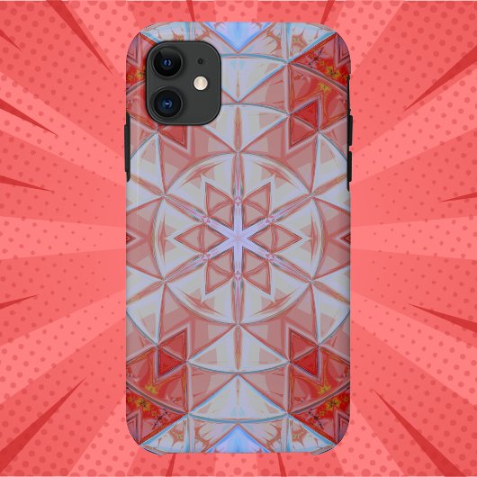 Mosaic Mandala Red White und Blue Case-Mate iPhone Hülle