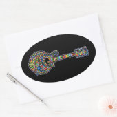 Mosaic Mandolin Ovaler Aufkleber (Umschlag)