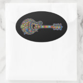 Mosaic Mandolin Ovaler Aufkleber (Tasche)