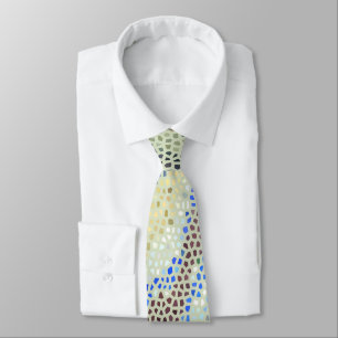 "MOSAIC"MEN'S NECKTIE/SHADES OF BLUE, GREEN, BROW KRAWATTE