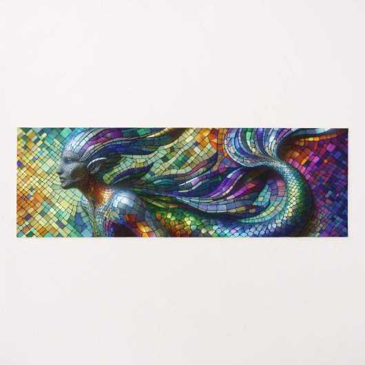 Mosaic Mermaid Yogamatte (Vorderseite (Horizontal))