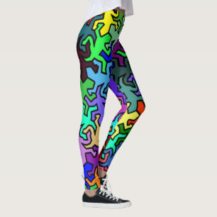 Mosaic Mirror Geckos Muster - mehrfarbig Leggings