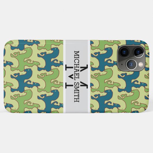 Mosaic Modern Monogram #12 Case-Mate iPhone Hülle (Rückseite (Horizontal))