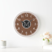 Mosaic Modern Monogram #13 Große Wanduhr (Zuhause)