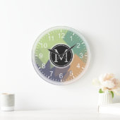 Mosaic Modern Monogram Große Wanduhr (Zuhause)