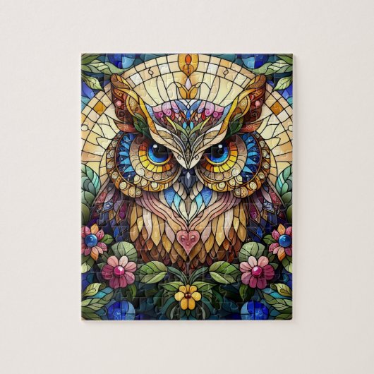 Mosaic Owl Jigsaw Puzzle (Vertikal)