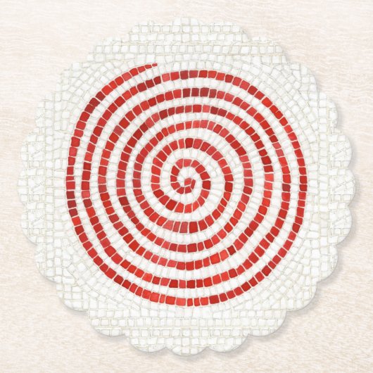 MOSAIC PINWHEEL-Untersetzer mit geschliffenem Rund Untersetzer (Vorderseite)