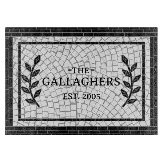 Mosaic Print Personalized Name Schneidebrett (Vorderseite)