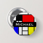 MOSAIC Rechtecke Quadrate Farbe I + Ihre Ideen Button (Vorne & Hinten)