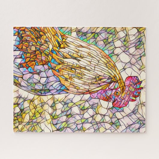 Mosaic Rooster Jigsaw Puzzle (Horizontal)