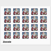 Mosaic Santa Claus Sticker Artistic (Blatt)
