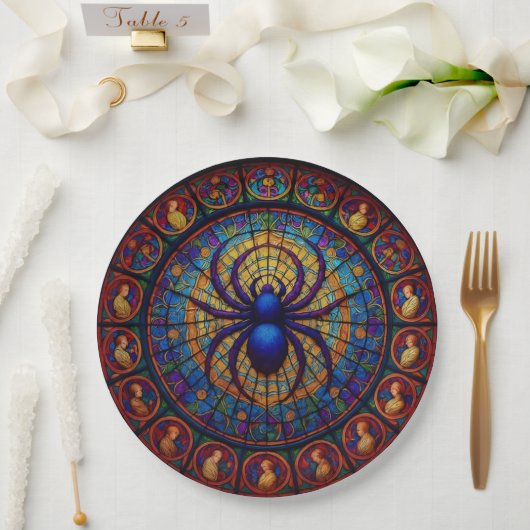 Mosaic Spider Pappteller (Hochzeit)