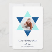 Mosaic Star | Hanukkah Foto Holiday Feiertagskarte (Vorderseite)