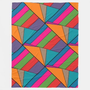 MOSAIC Streifen Dreiecke Farbe III + Ihre Ideen Fleecedecke