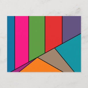 MOSAIC Streifen Dreiecke Farbe III + Ihre Ideen Postkarte