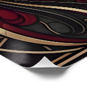 Mosaic Style Horse Wall Art Poster Decor Gift (Ecke)