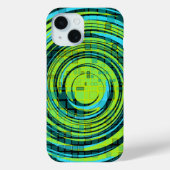 Mosaic Swirl Blue Green iPhone Case (Rückseite)