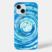Mosaic Swirl Blue iPhone Case (Rückseite)