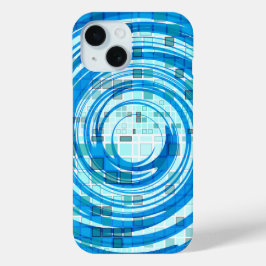Mosaic Swirl Blue iPhone Case