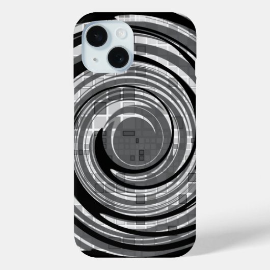 Mosaic Swirl Gray iPhone Case (Rückseite)