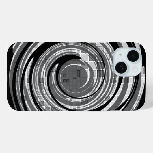 Mosaic Swirl Gray iPhone Case (Rückseite (Horizontal))