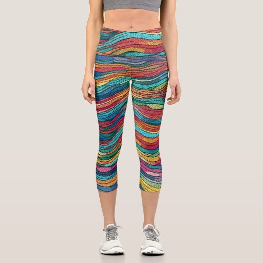 Mosaic Tide Capri Leggings (Vorderseite)