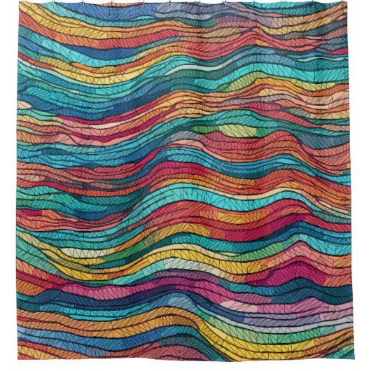 Mosaic Tide Duschvorhang (Vorderseite)