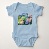 Mosaic Tile Koi Pond Baby Strampler (Vorderseite)